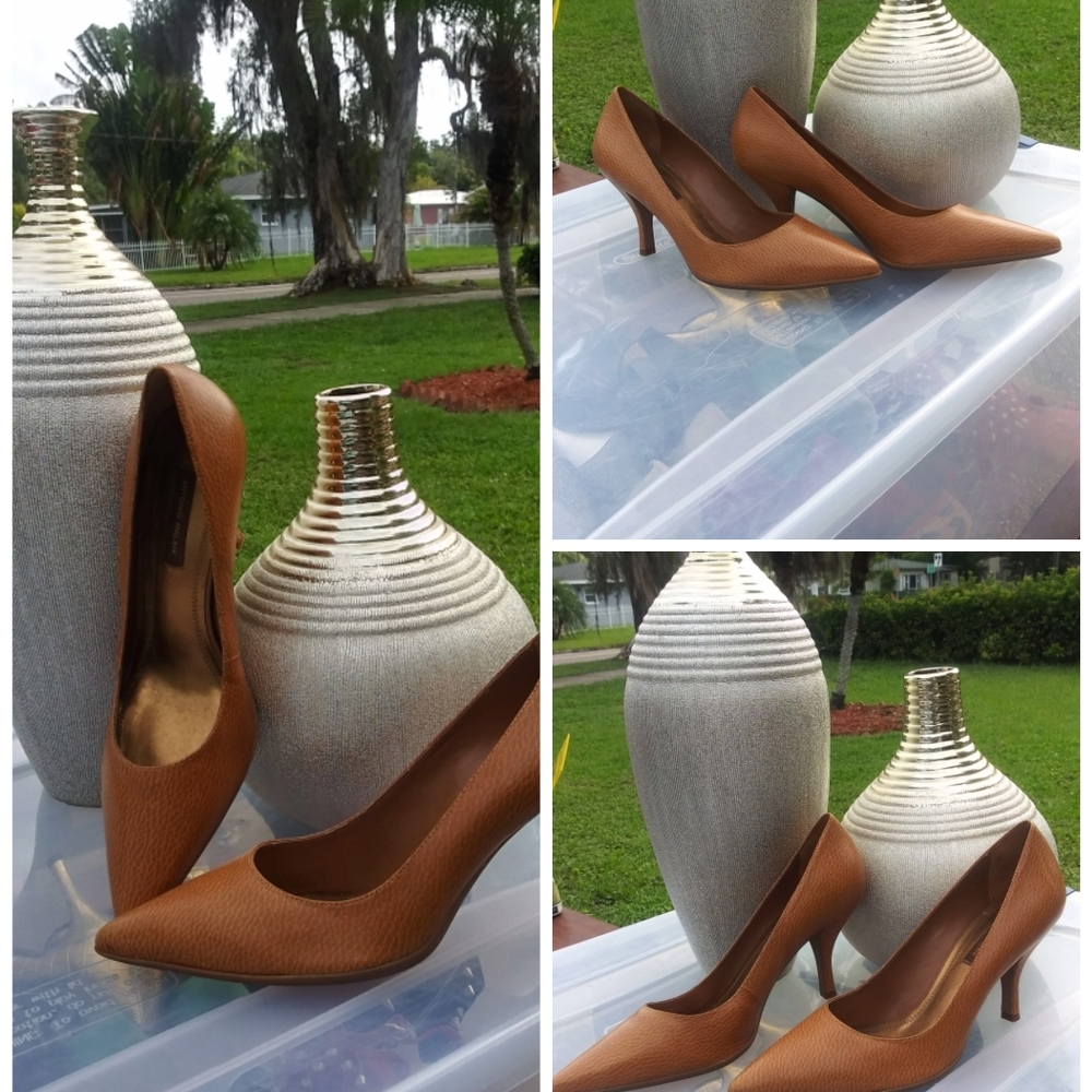 Size 8 and Antonio Melani caramel colored shoshoes